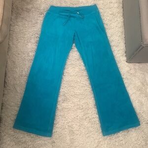 Y2K Blue Velour Low Rise Sweatpants